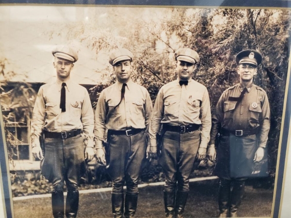 This image shows the new Nevada State Highway Patrol Traffic Officers assigned to ride motorcycles. Circa 1920. This image shows the new Nevada State Highway Patrol Traffic Officers assigned to ride motorcycles. Circa 1920.