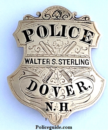 Dover Police Badge W.S. Sterling 