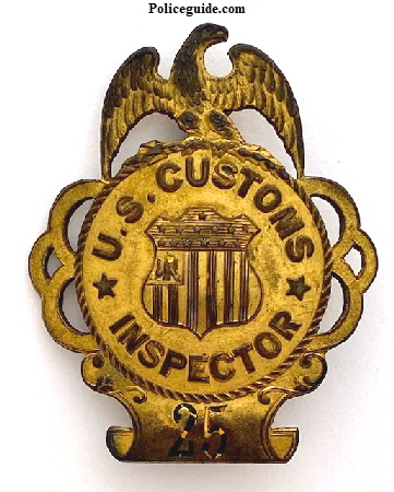 U.S. Customs Inspector No. 25, circa 1874 made by J. D. Lovett N. Y. U.S. Customs Inspector No. 25, circa 1874 made by J. D. Lovett N. Y.