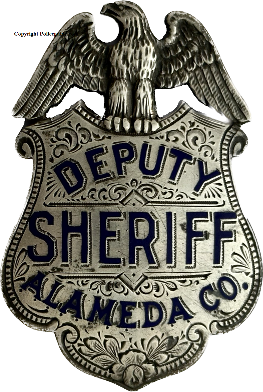 Alameda Co. Deputy Sheriff, sterling silver and hallmarked Ed Jones Co. Oakland, CAL