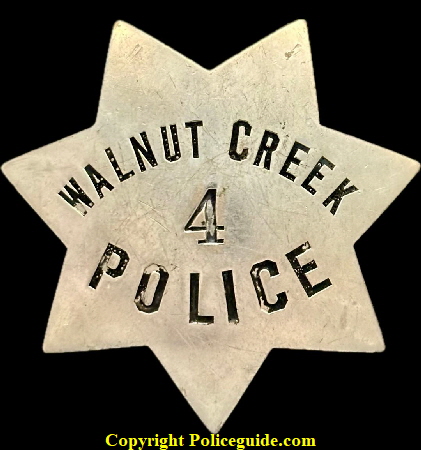 1st issue Walnut Creek PD No. 4, made by Ed Jones Oakland, CAL