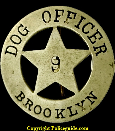 Dog Officer No. 9, circle cut out star, made by 