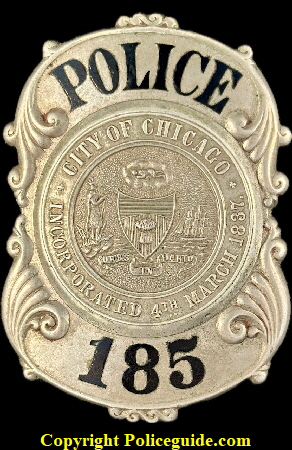  Chicago Police Coat shield No. 185.