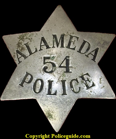 Alameda Police badge No.54.  