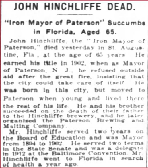 The New York Times March 19, 1915 obit