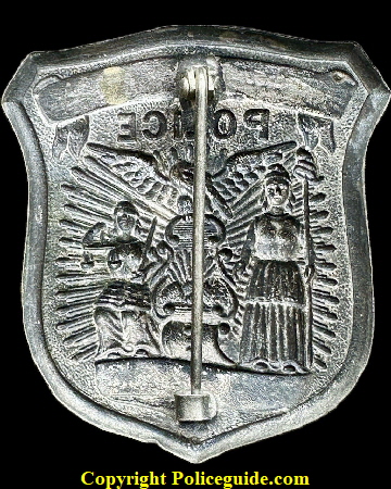 College Point Police No. 1 shield.  1870�s - 1880�s