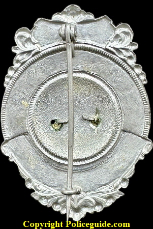 Sergeant New Utrecht Police shield.  1880�s - 1890�s.  (Brooklyn) New York.
