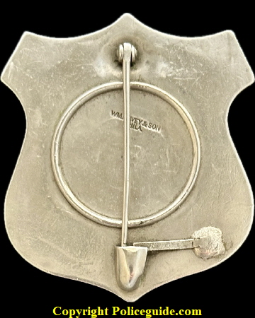 Philadelphia Police City Property 1731.  Hallmarked Wm Davey & Son Phila.  Notice the Lamb's Tail Catch
