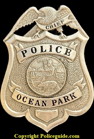 Ocean Park CA Chief shield, no hallmark.