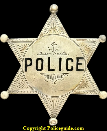 Police generic star, hallmarked  CD REESE  New York STERLING.