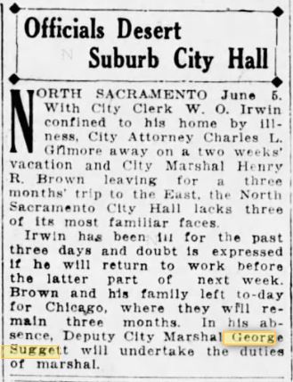 Suggett  Sacramento Bee January 5, 1926
