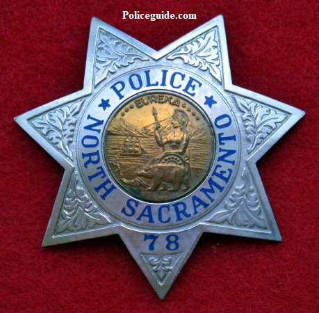 North Sacramento Police badge #78.