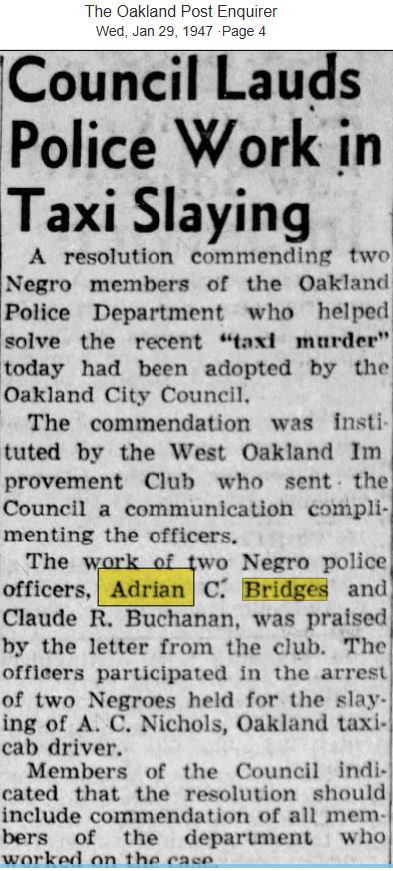 Oakland Post Enguirer January 29, 1947