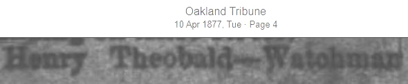 Oakland Tribune April 10, 1877 star numbers 7