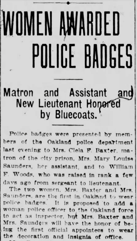 Oakland Tribune July 14, 1912 Awarded Badges 1-2