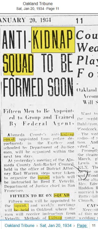 Oakland Tribune Jan 20, 1934