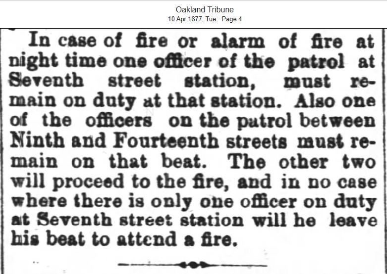 Oakland Tribune April 10, 1877 star numbers 10