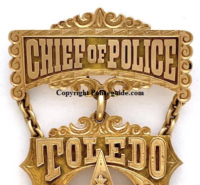 Steedman Toledo Chief of Police badge top