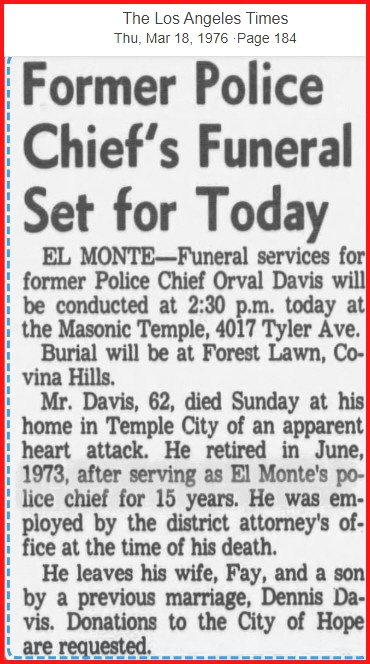 Los Angeles Times March 18, 1976 Obit Los Angeles Times March 18, 1976 Obit
