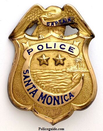 Santa Monica Police Captain badge.