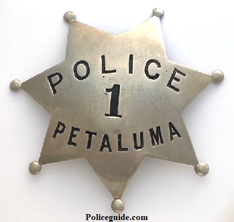 Petaluma Police badge #1