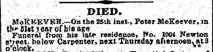 The Press March 27, 1861 obit