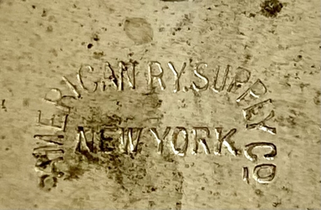 American Railway Supply Co. New York hallmark.
