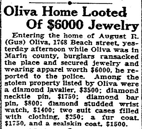 San Francisco Chronicle May 23, 1927 Oliva