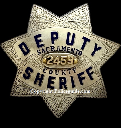 Sacramento County Deputy Sheriff badge #2459 in sterling silver, made by Ed Jones Co. Oakland, CAL