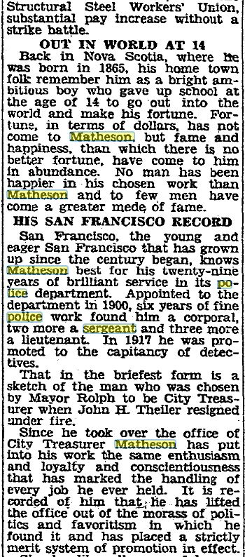 San Francisco Chronicle November 4, 1929 2