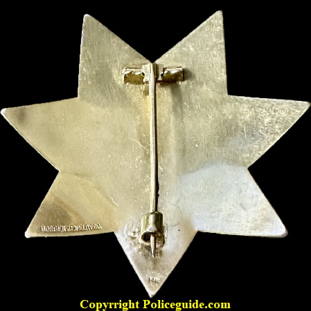 CA-SFPD-Inspector Star No. 681 made by Morgen Jeweler San Francisco