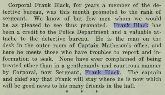 January 1924 Douglas 20 - Black Promoted to Sergeant