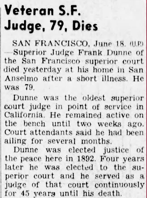 San Luis Obispo Tribune June 18, 1941 Obit