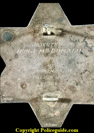 Burlingame Special Police star bk