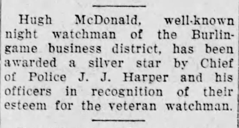 Redwood City Tribune October 13, 1926 silver star