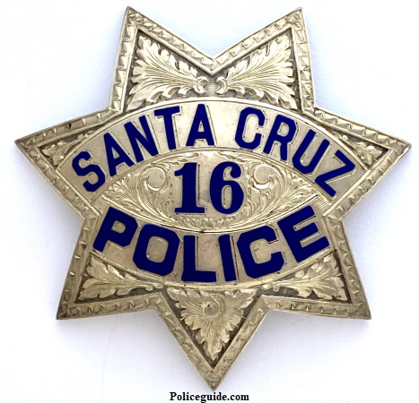 Santa Cruz Police badge No.16 
