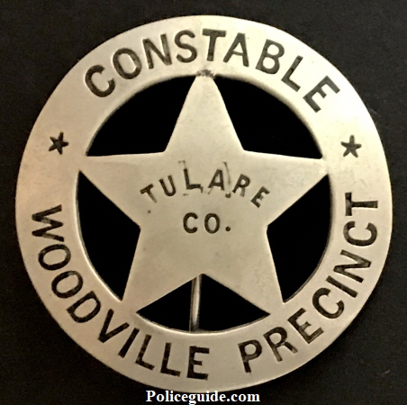 Constable Woodville Precinct Tulare Co.