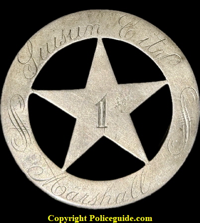 Suisun City Marshall circle and cut out star, jeweler made.