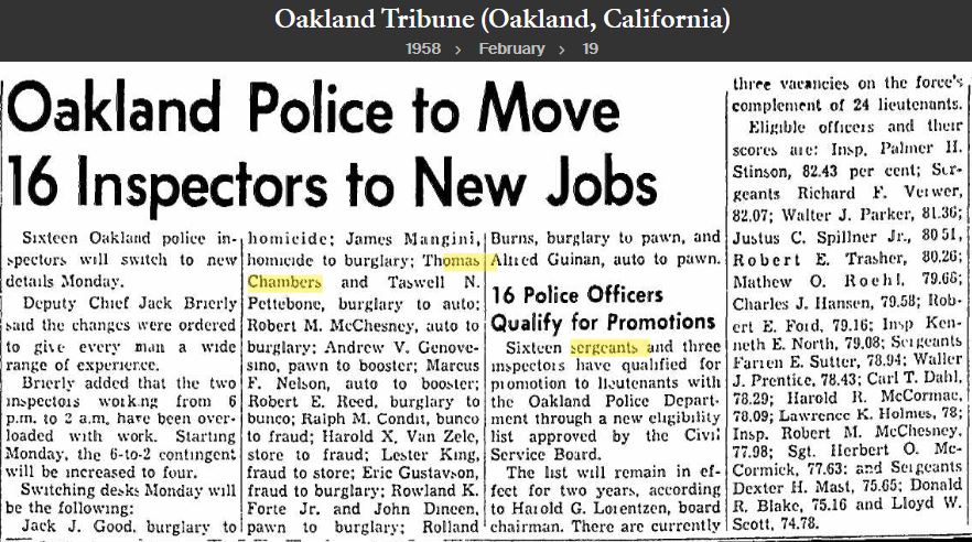 Oakland Tribune February 19, 1958