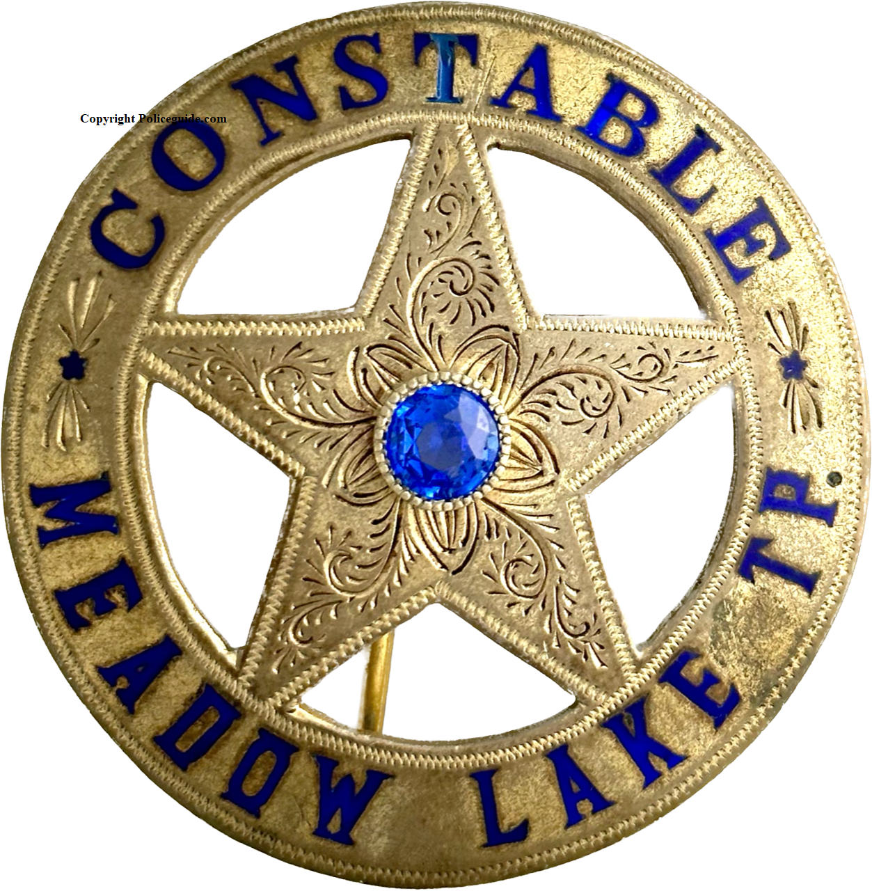 Constable Meadow Lake Township (Truckee, CA) hallmarked by J. C. Irvine 1886.  Last worn by August Schulmpf