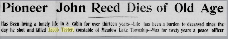 Reed Dies  Truckee Republican March 25, 1905
