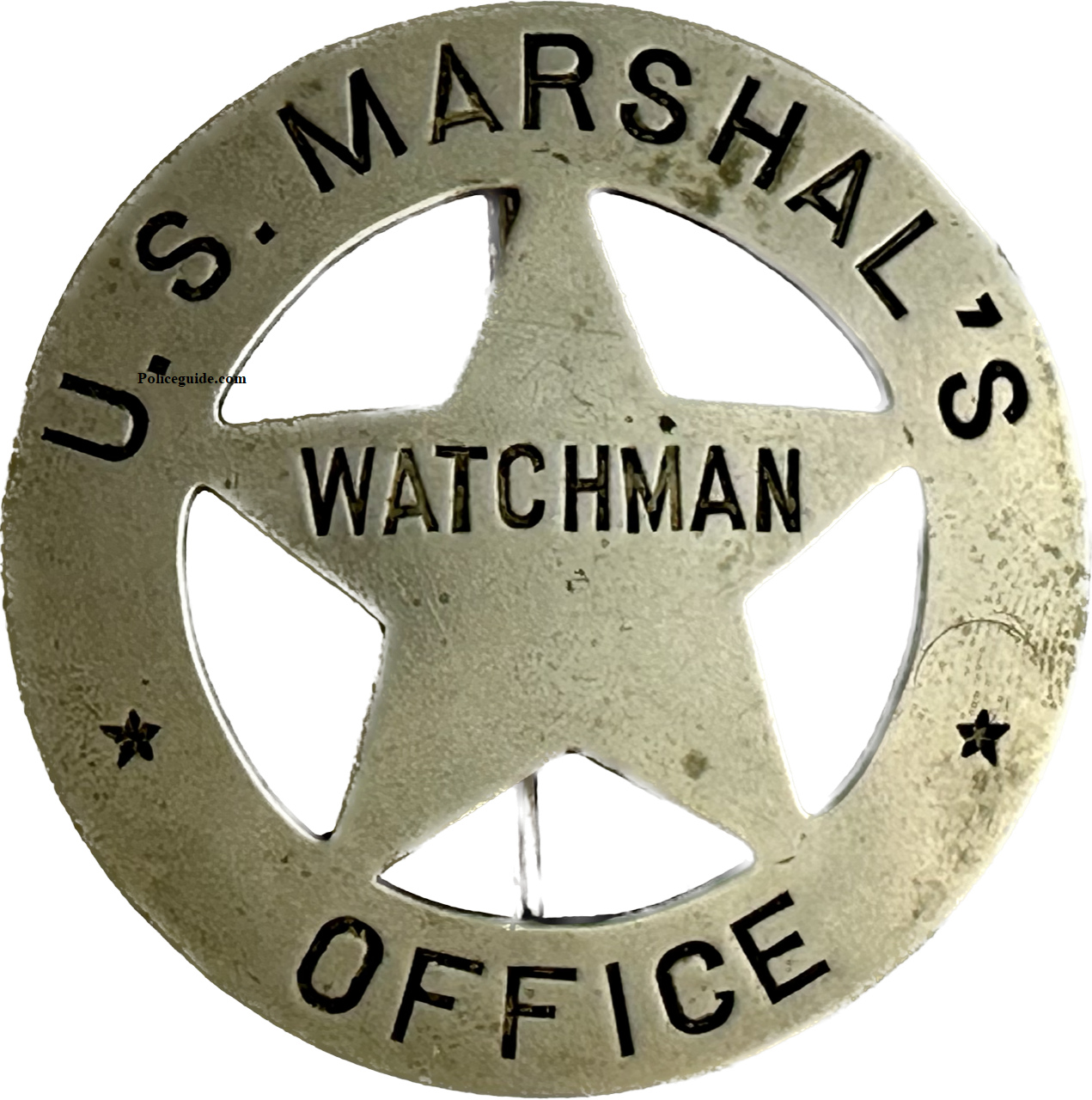 U. S. Marshal's Office Watchman circle cut out star.