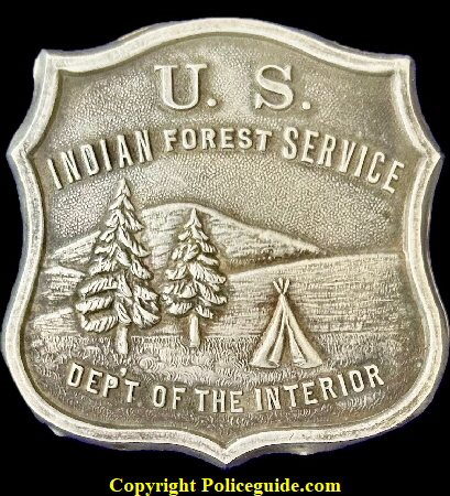 U.S. INDIAN Forest Service, Department of the Interior, 1st issue shield.