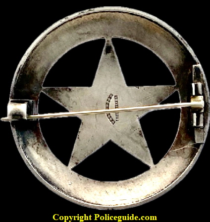 Rawlins WY Marshal.  Stamped on reverse Warranted Coin Silver.
